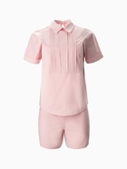 Костюм женский (рубашка, шорты) MINAKU: Enjoy цвет розовый, размер 44 - фото 21975470