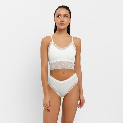 Комплект нижнего белья женский (топ, трусы) Collorista, белый, размер 42-44