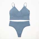 Комплект нижнего белья женский (топ, трусы) Collorista, синий, размер 42-44 - Фото 9