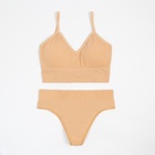 Комплект нижнего белья женский (топ, трусы) Collorista, бежевый, размер 42-44 - Фото 9