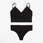 Комплект нижнего белья женский (топ, трусы) Collorista, чёрный, размер 42-44 - Фото 12