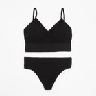 Комплект нижнего белья женский (топ, трусы) Collorista, чёрный, размер 42-44 - Фото 10