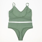 Комплект нижнего белья женский (топ, трусы) Collorista, зелёный, размер 42-44 - Фото 11