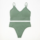 Комплект нижнего белья женский (топ, трусы) Collorista, зелёный, размер 42-44 - Фото 9