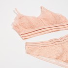 Комплект женский (топ, трусы) цвет бежевый, размер 42-44 - Фото 2