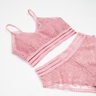 Комплект женский (топ, трусы) цвет тёмно-розовый, размер 42-44 - фото 809135646