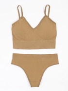 Комплект нижнего белья женский (топ, трусы) Collorista, песочный, размер 42-44 - Фото 9