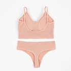 Комплект нижнего белья женский (топ, трусы) Collorista, цвет пудра, размер 42-44 - Фото 11