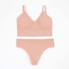 Комплект нижнего белья женский (топ, трусы) Collorista, цвет пудра, размер 42-44 - Фото 9