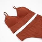 Комплект нижнего белья женский (топ, трусы) Collorista, коричневый, размер 42-44 - Фото 11