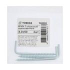 Шуруп-костыль, ТУНДРА, 4,0x50 белый цинк 3 шт - фото 24701090