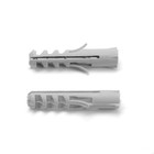 Шуруп-кольцо, ТУНДРА, с дюбелем,  4х50 мм, белый цинк, 6 шт - фото 24588211