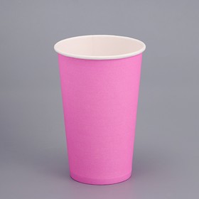 Стакан бумажный "Розовый"  400 мл, диаметр 90 мм