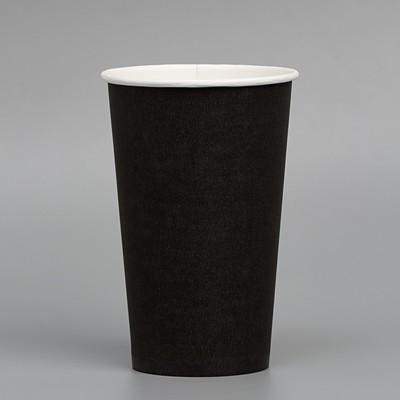Стакан бумажный "Черный" 450 мл, диаметр 90 мм