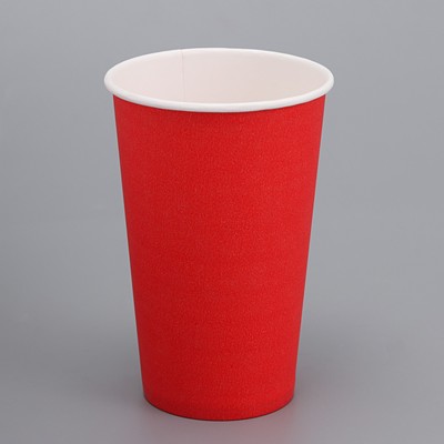 Стакан бумажный "Красный" 450 мл, диаметр 90 мм