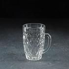 Кружка «Капучино», 400 мл, стекло, рельеф МИКС - Фото 1