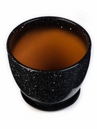 Горшок для цветов «Гранит», 2.5 л, d=19 см, h=18 см, керамика, с поддоном, чёрный - Фото 2