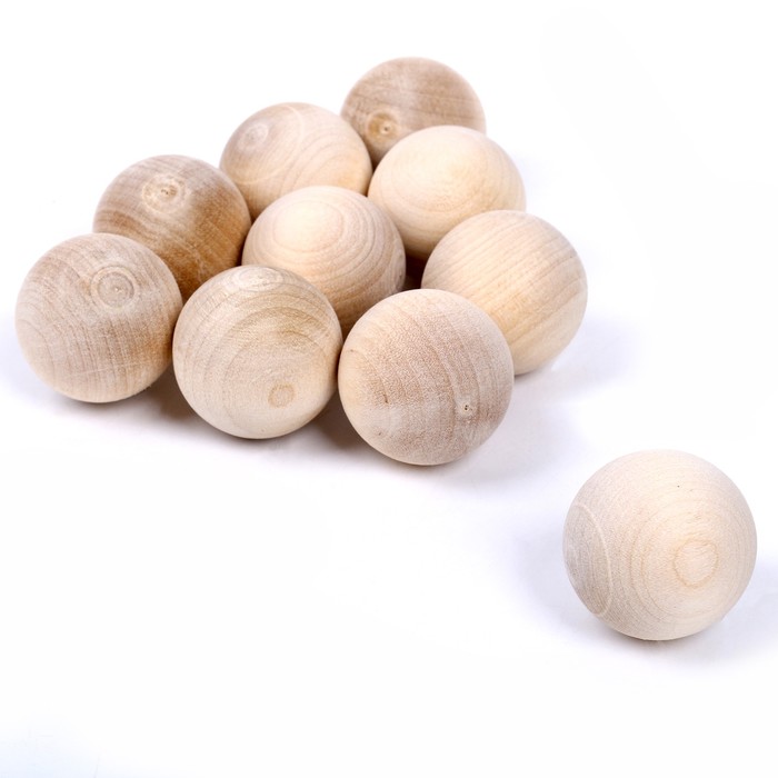 Модель из дерева «Деревянный шарик» набор 10 шт., d=2,7 см