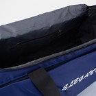 Сумка дорожная на молнии, отдел для обуви, наружный карман, длинный ремень, цвет синий - фото 21976779