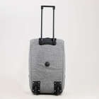 Сумка дорожная на колёсах, отдел на молнии, с увеличением, наружный карман, цвет серый - Фото 4