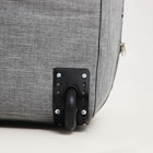 Сумка дорожная на колёсах, отдел на молнии, с увеличением, наружный карман, цвет серый - Фото 5