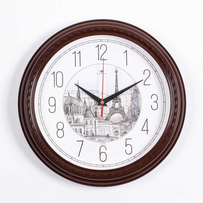 Часы настенные, интерьерные "Эскиз Парижа", d-29 см - Фото 1