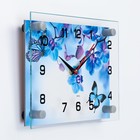 Часы настенные, интерьерные "Фиолетовые Орхидеи и бабочки", 20 х 26 см - фото 9735069