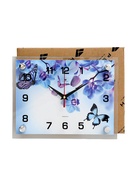 Часы настенные, интерьерные "Фиолетовые Орхидеи и бабочки", 20 х 26 см - Фото 6