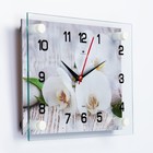 Часы настенные, интерьерные "Спа. Белые орхидеи", 20 х 26 см - фото 9198599