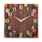 Часы-картина настенные, серия: Кухня, "Специи", 25 х 25 см - фото 2931418