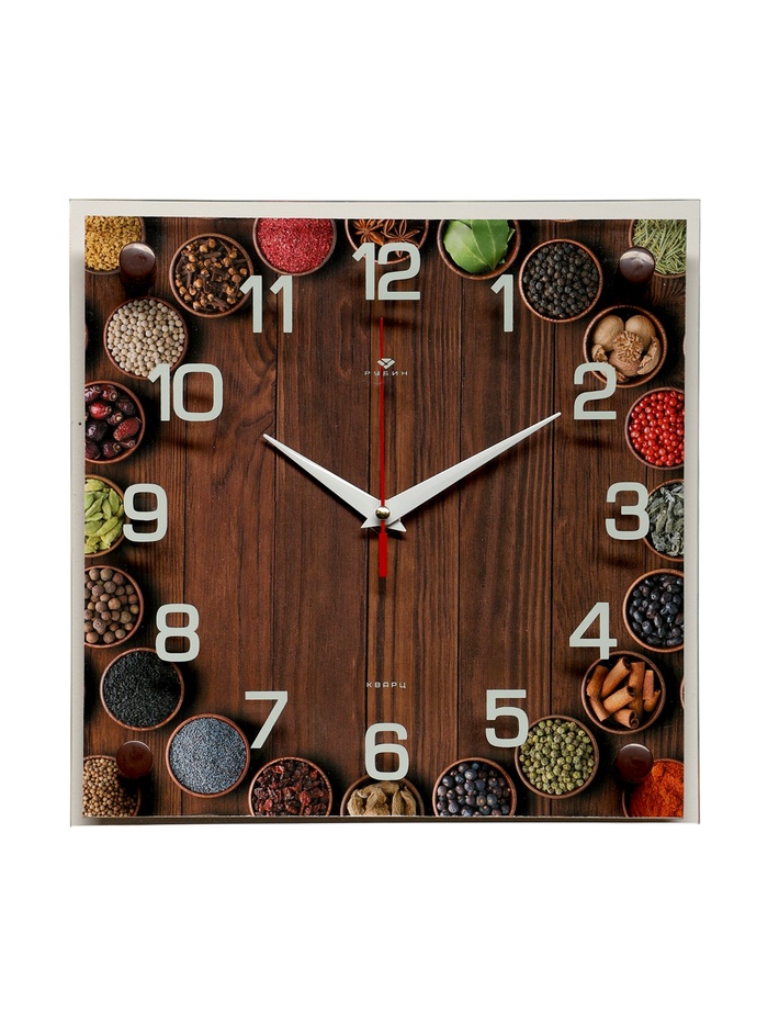 Часы настенные, интерьерные "Специи", бесшумные, 25 х 25 см - Фото 1
