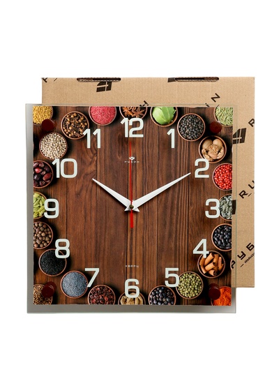 Часы настенные, интерьерные "Специи", бесшумные, 25 х 25 см
