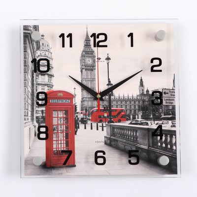 Часы настенные, интерьерные "Лондон", 25 х 25 см