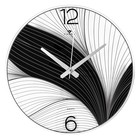 Часы настенные, серия: Интерьер, "Черный лотос", плавный ход, d-39 см - фото 3032816