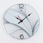 Часы настенные, интерьерные "Белый лотос", d-39 см, бесшумные - фото 6788027