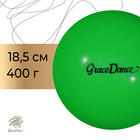 Мяч для художественной гимнастики Grace Dance, d=18,5 см, цвет салатовый - Фото 1