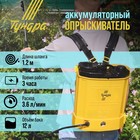 Опрыскиватель аккумуляторный ТУНДРА, 12 В, 8 Ач, 12 л, индикатор заряда, 3 насадки - Фото 1