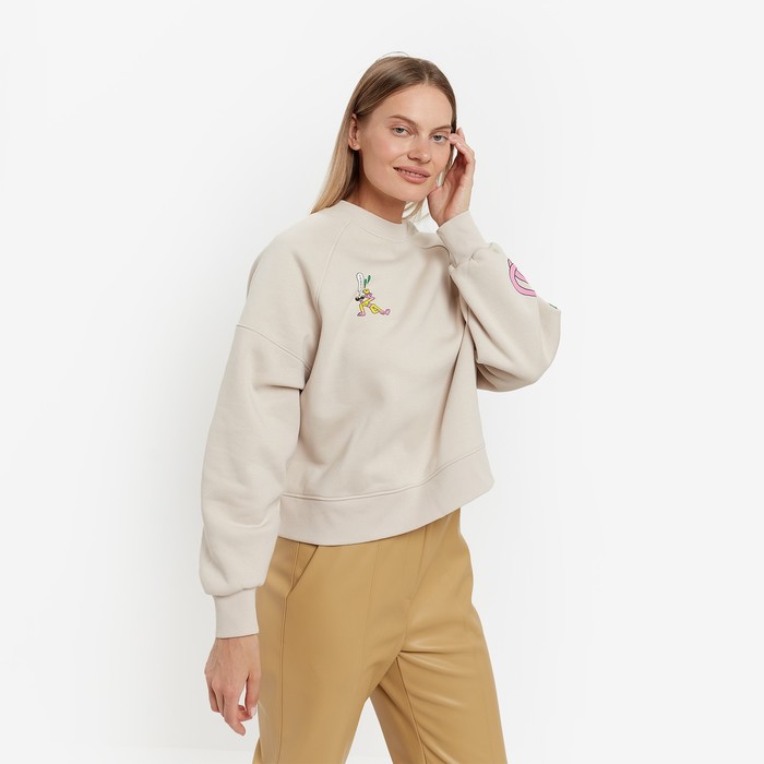 Свитшот женский, цвет молочный, размер 44 59871