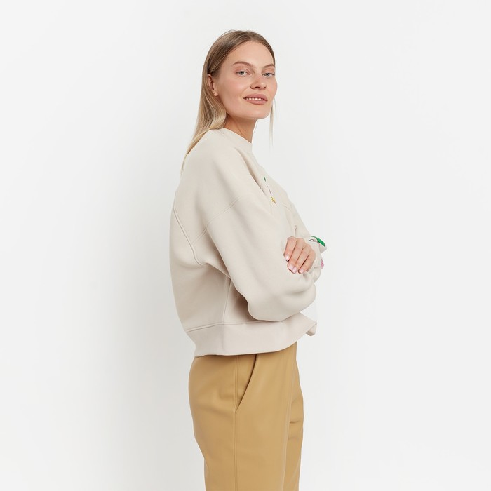 Свитшот женский, цвет молочный, размер 44 59871