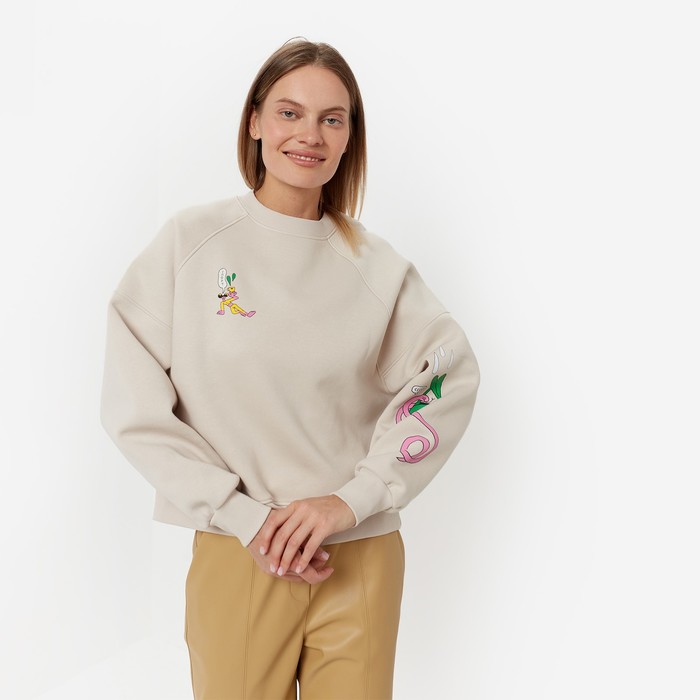 Свитшот женский, цвет молочный, размер 44 59871