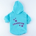 Толстовка Champion для собак (футер), размер S (ДС 23, ОШ 32-34, ОГ 40-44), голубая - Фото 2