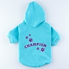 Толстовка Champion для собак (футер), размер M (ДС 26, ОШ 36-38, ОГ 46-50), голубая - Фото 2