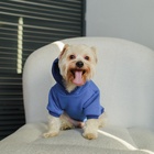 Толстовка однотонная для собак (футер с начесом), размер M (ДС 29, ОШ 38-42, ОГ 50-54), синяя - Фото 11