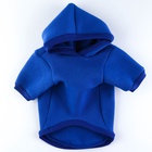 Толстовка однотонная для собак (футер с начесом), размер M (ДС 29, ОШ 38-42, ОГ 50-54), синяя - Фото 3