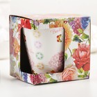 Кружка керамическая Доляна «Садовые цветы», 300 мл, цвета МИКС - Фото 4