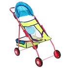 Коляска кукольная №5, цвет лимонный/голубой - фото 24412494