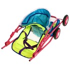 Коляска кукольная №5, цвет лимонный/голубой - фото 24412495