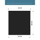 Рулонная штора «Плайн», 40х160 см, цвет чёрный графит - Фото 2