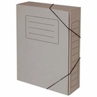 Папка архивная на резинках Calligrata, микрогофрокартон, 100 мм, бурый, до 900 л - фото 24609205