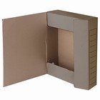 Папка архивная на резинках Calligrata, микрогофрокартон, 100 мм, бурый, до 900 л - фото 24609210